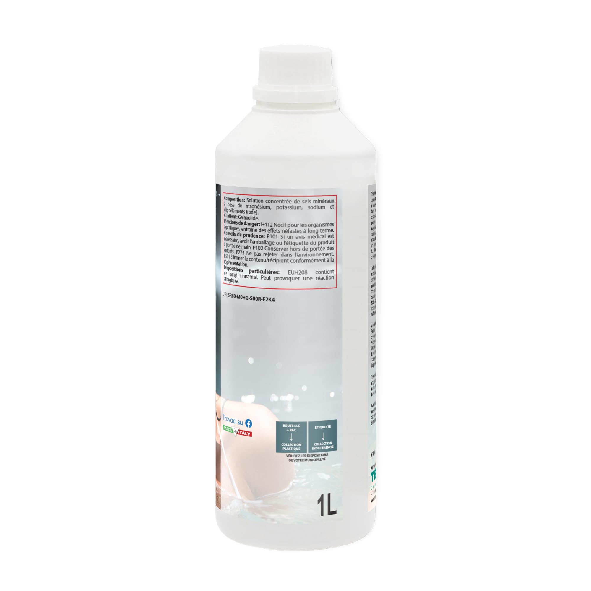 Thermal Bath SET Ossigeno Attivo past 20gr 1,2 KG + 2pz Aqua Sea Breeze 1Lt | Ossigeno Attivo in Pastiglie da 20gr e Acqua Termale con Sali Minerali, aroma Brezza Marina, per Piscina e Spa Idromassaggio