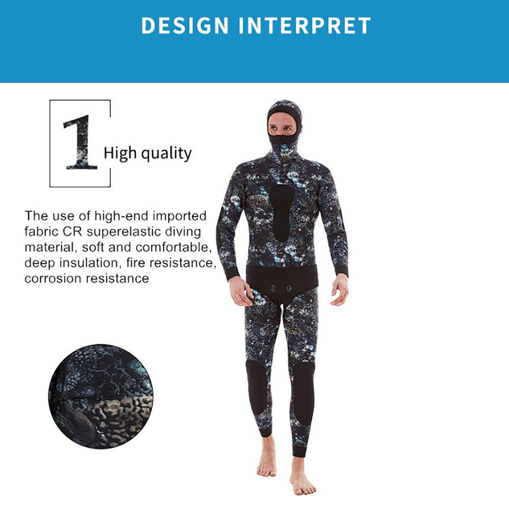 3 mm, muta in neoprene per immersioni subacquee, 2 pezzi, per pesca subacquea e caccia
