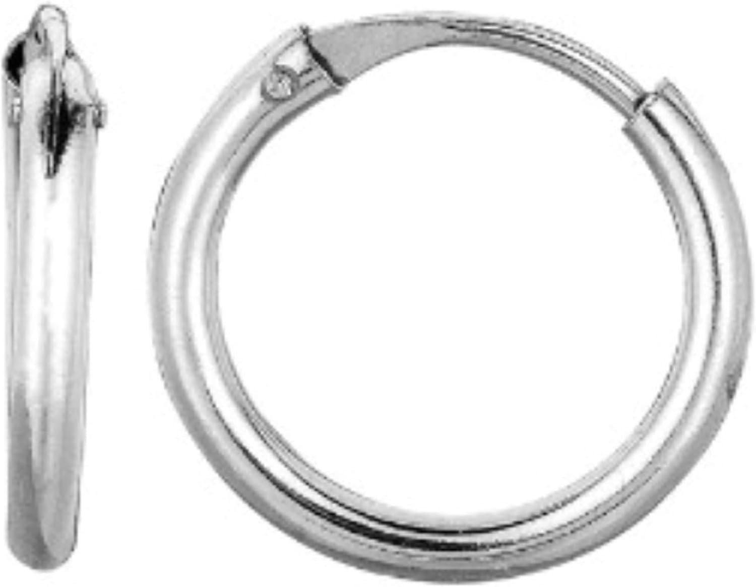 Floreo 14k Yellow Gold, White Gold or Rose Gold 10mm Endless Huggie Hoop Earrings