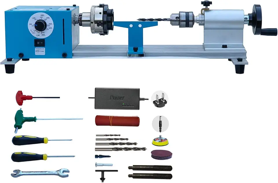 Mini Lathe 2.5 inch x 7.5 inch with Drill Support