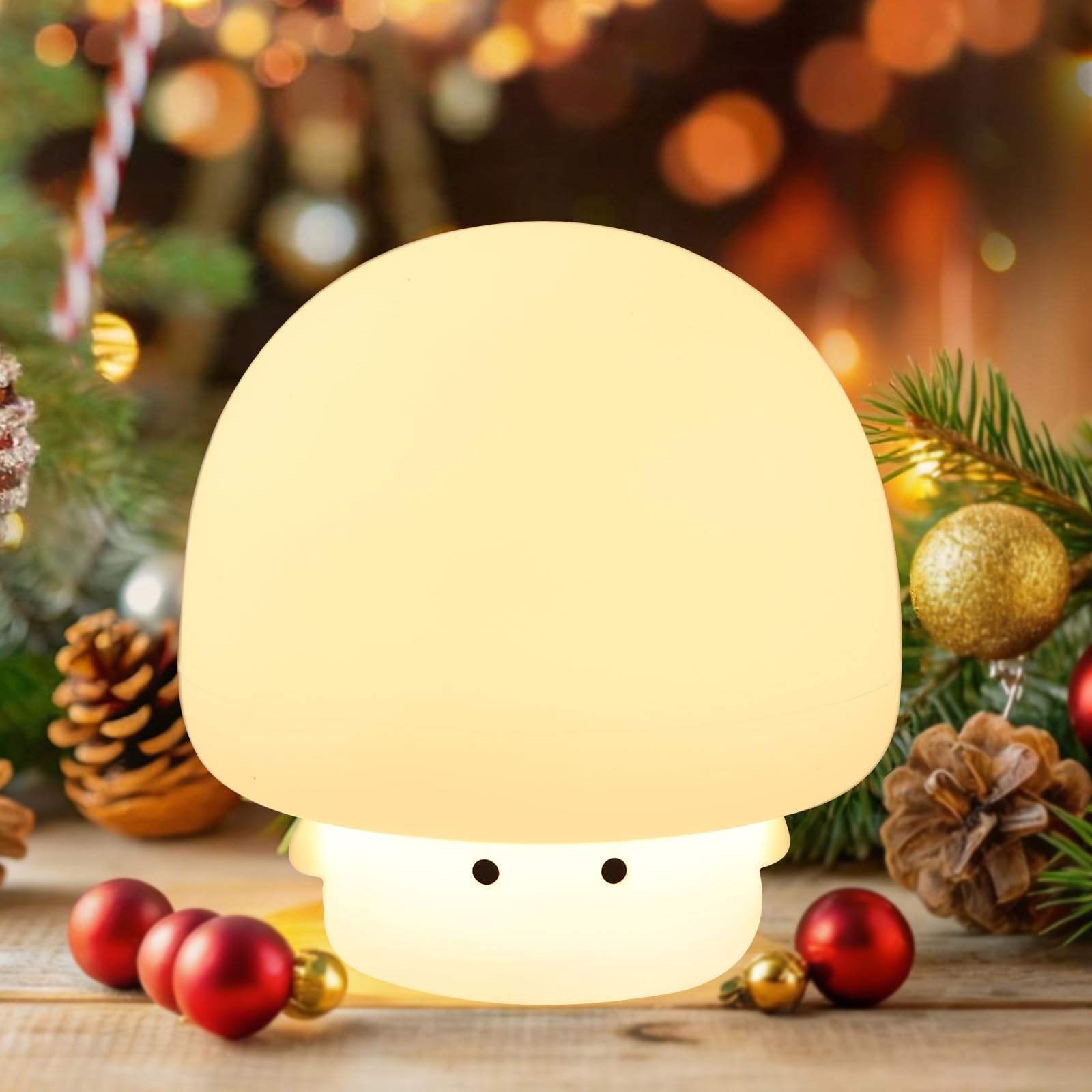 Yisun White Kids Night Light, Squishy Silicone Cute Lamp, Rechargeable Dimmable Portable Bedside Touch Lamp, Nursery Squishy Light For Breastfeeding Room
