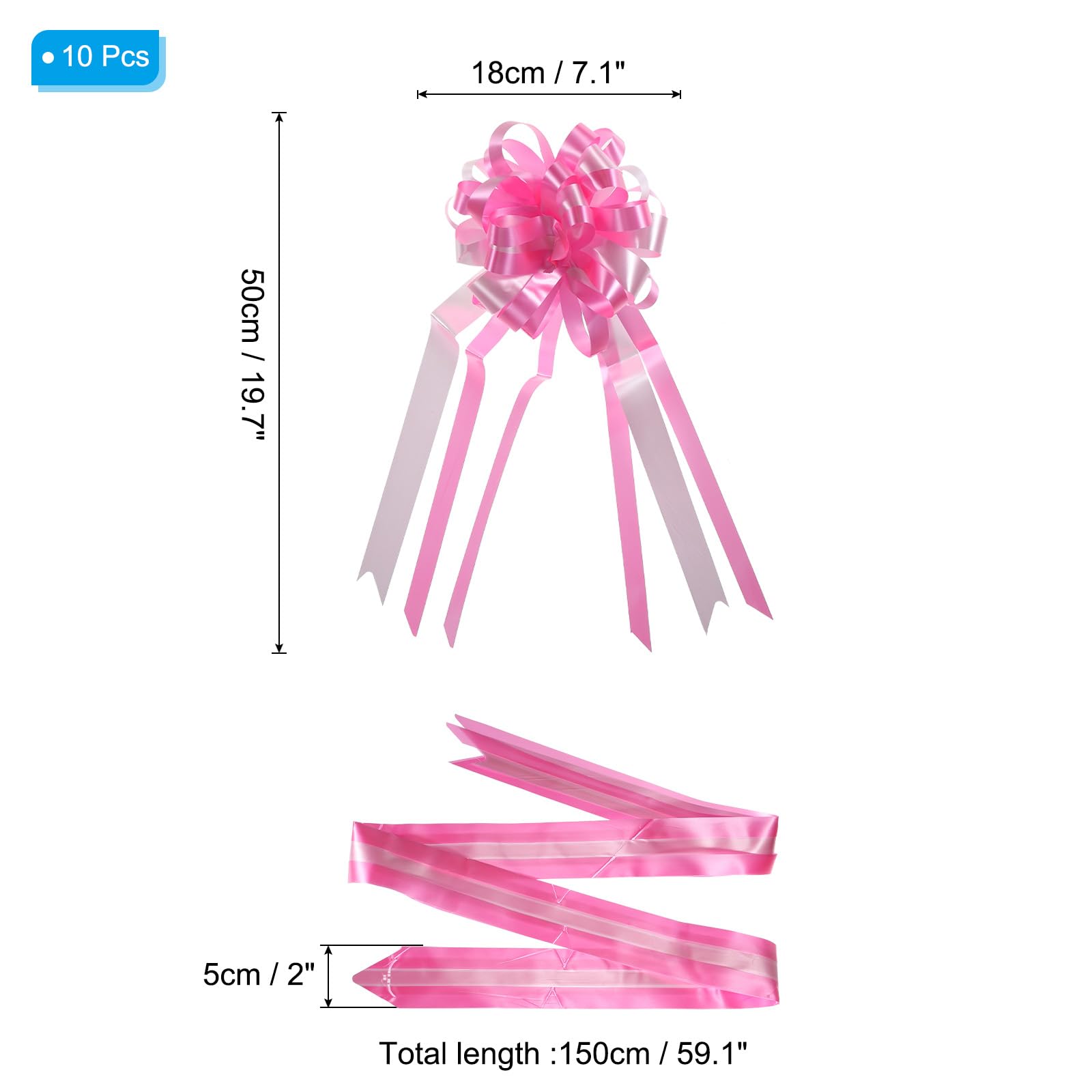 PATIKIL 1 Fiocchi Decorativi Mini 100Pz Fiocchetti per Bomboniere Mini