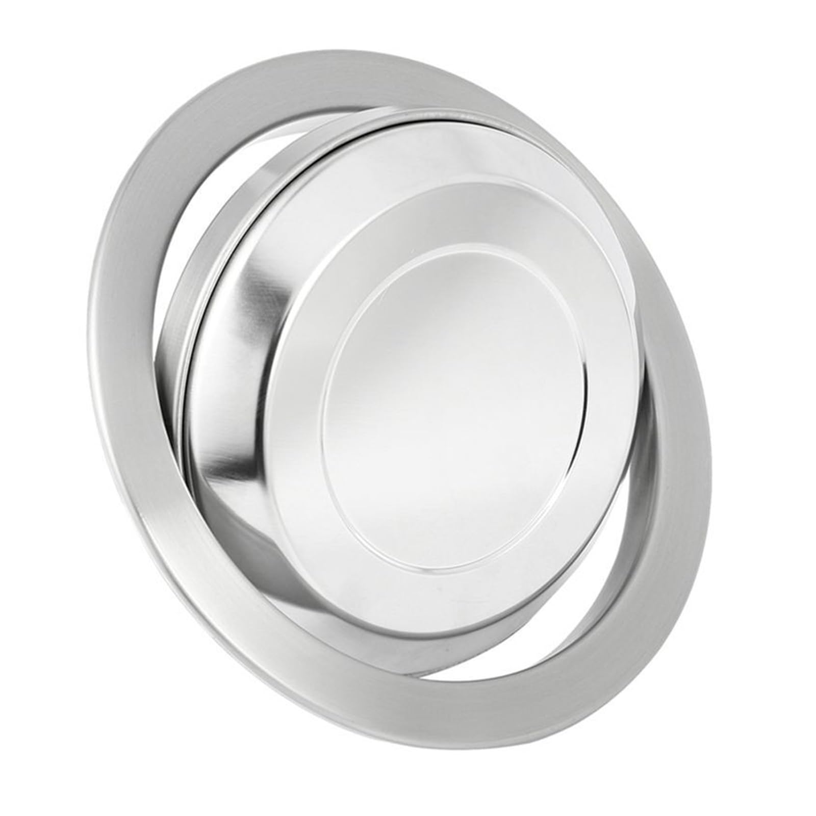 2PCS Kitchen Flap Lid Stainless Steel Flush Recessed Built-In Balance Cover Trash Bin Garbage Can for Kitchen