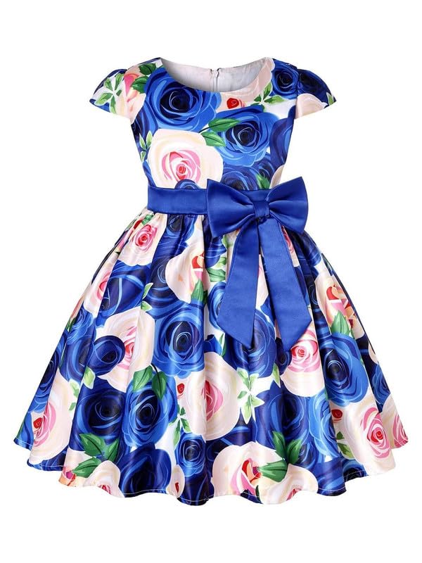 Image of Niren Enterprise Multipatteren Baby Girl's Knee Length Frocks with Digital Prints