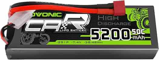 Amazon | Ovonic 50C 2S 5200mAh 7.4V Lipoバッテリー、1/10 RC