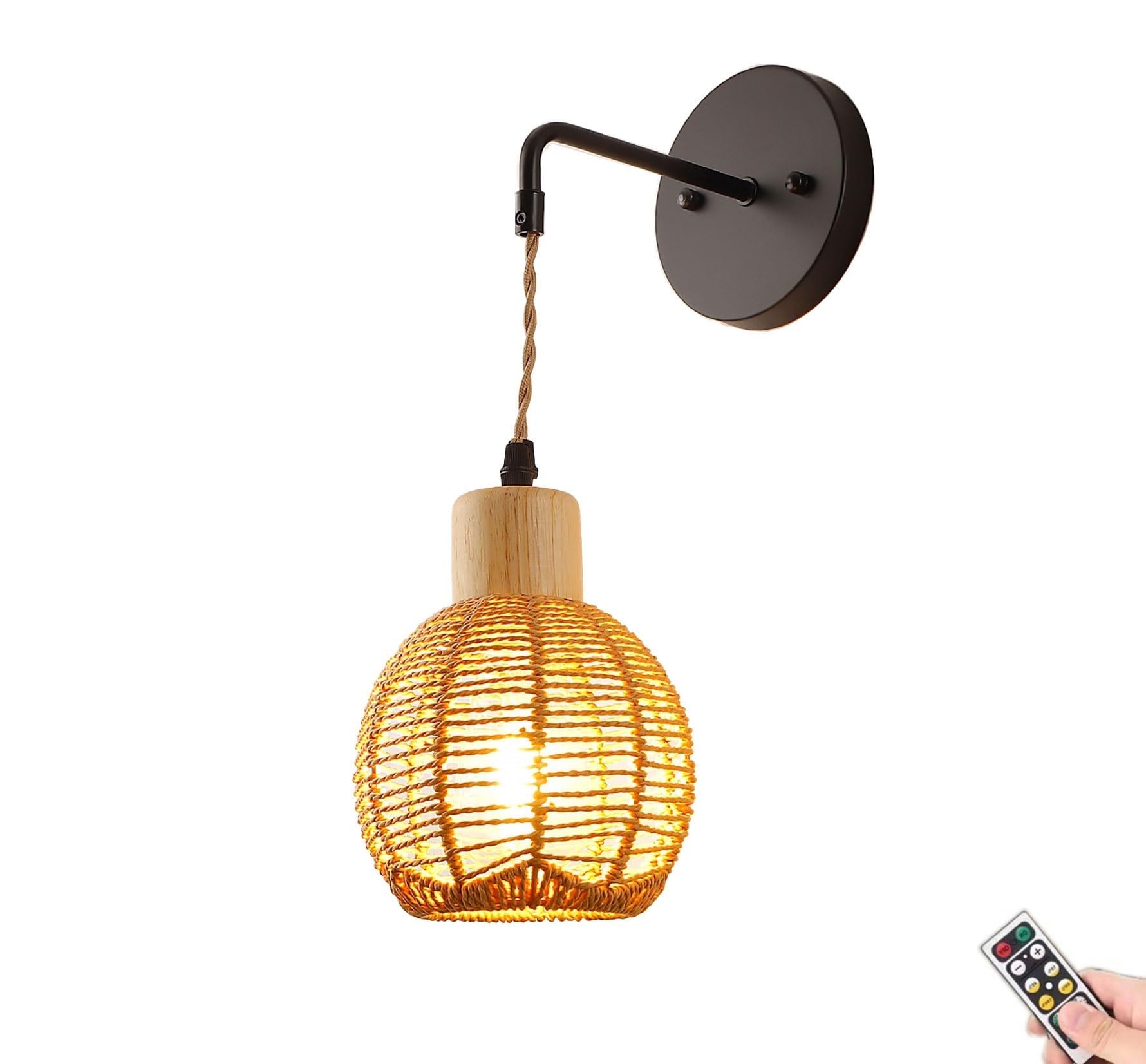 Apliques de pared que funcionan con pilas con luz LED regulable 8