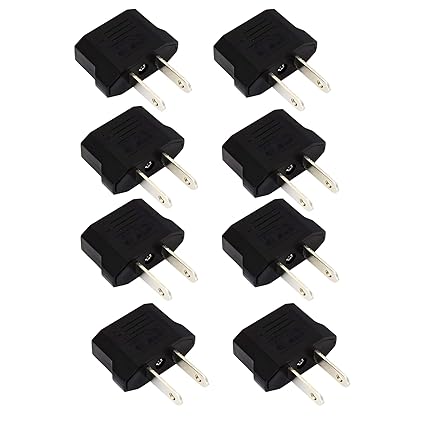 FREE SPIRIT 2-Pin Flat to Round US Conversion Plug, Compact Electrical Adapter for Home and Travel Use, Durable and Easy to Use