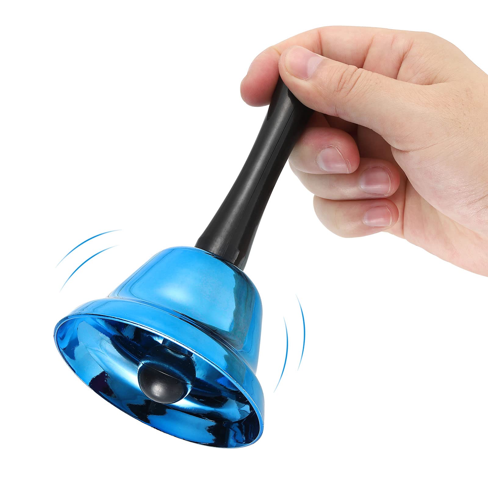 Uxcell 75mm Loud Hand Bell - Blue Dinner Bell For Classroom, Restaurants & Home-668544