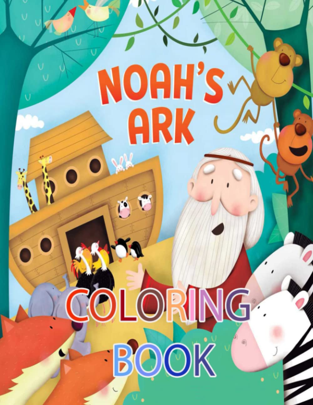 Buy Noah's Ark Coloring Book Bible Animals Giant Toddler aby's First