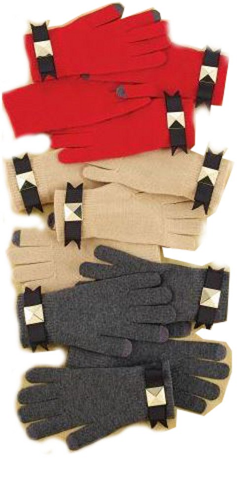 Mud Pie Everly Bow Gloves CHOOSE COLOR (RUBY)