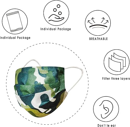 Miniatura 3 de Christmas Kids Individually Wrapped Masks, Disposable 3-Ply Non-woven Breathable Face Masks For Boys and Girls