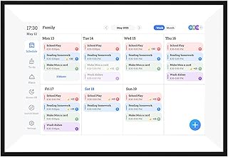 Hyuduo Smart Digital Calendar for Home 10.1 Inch Electronic Family Planner with HD Touchscreen WiFi Sync Support Photo Frame Mode Wall Desk Mountable