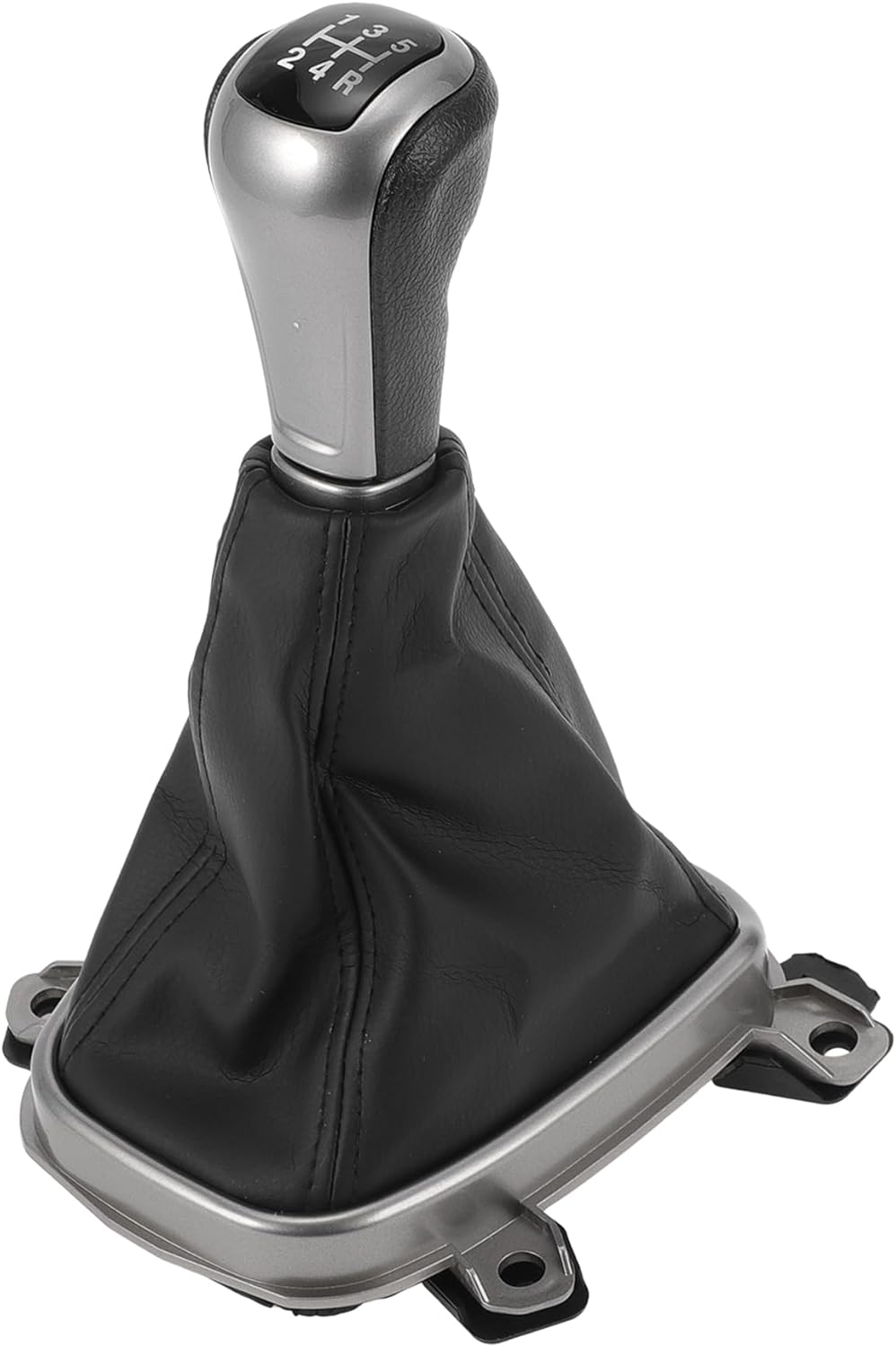 5 Speed Manual Gear Shifter Knob with Cover, Front Gearbox Stick Shifter Lever Knob No.77299TA0A01ZA for Honda Accord 2008-2012 Plastic Black, 1 Pc