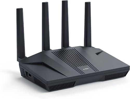Routeur WiFi 6 GL.iNet GL-MT6000 (Flint 2) | Routeur WiFi de Jeu | 2 Ports Multi-Gig 2,5G + 4 Ports Ethernet 1G | Connectivité des appareils de Masse | OpenVpn Rapide et WireGuard | 802.11ax - 1