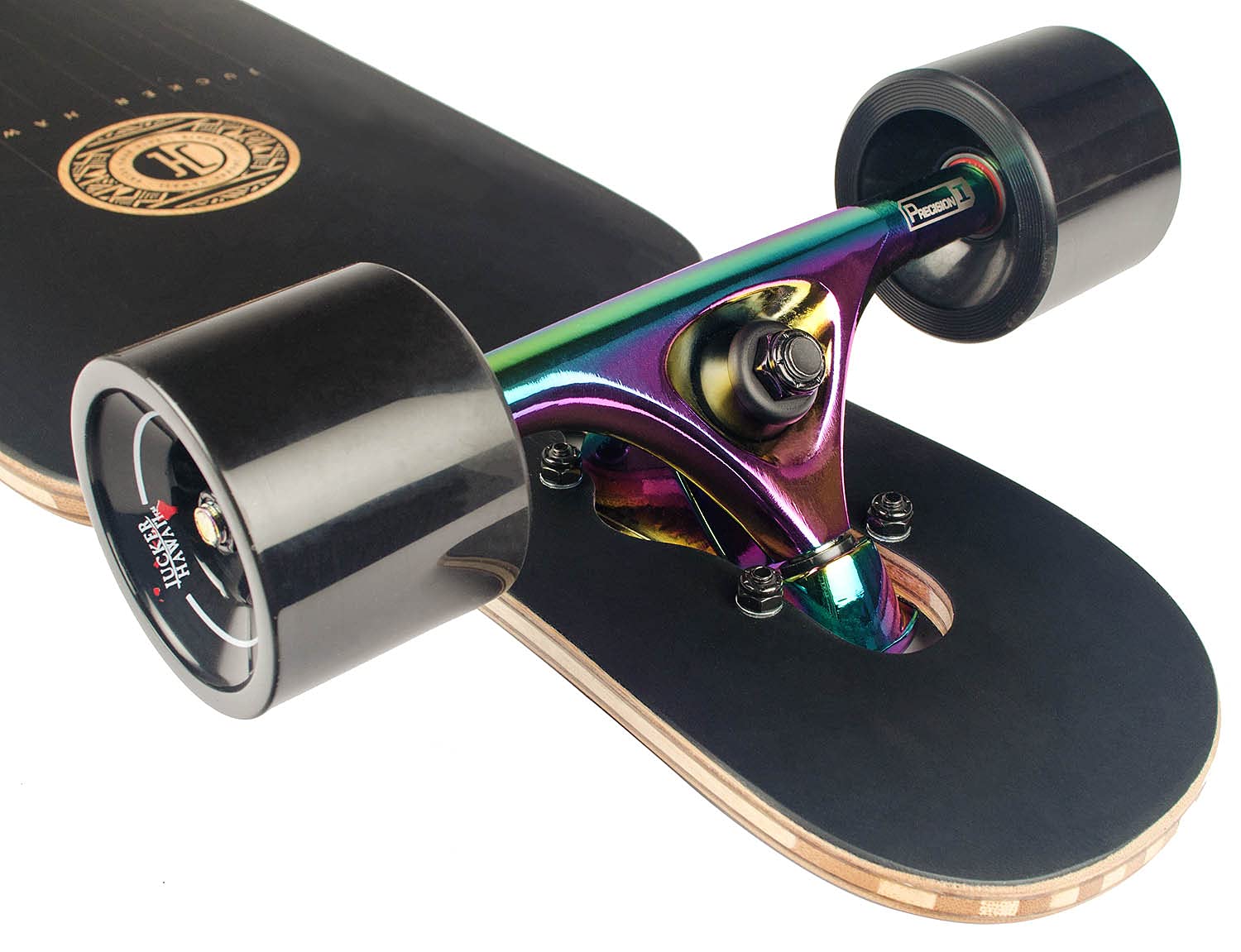 JUCKER HAWAII Longboards - Longboard HOKU en 2 Niveles de flexión - Todos los diseños y Acabados - construcción de Fibra de Vidrio con bambú y Arce Canadiense