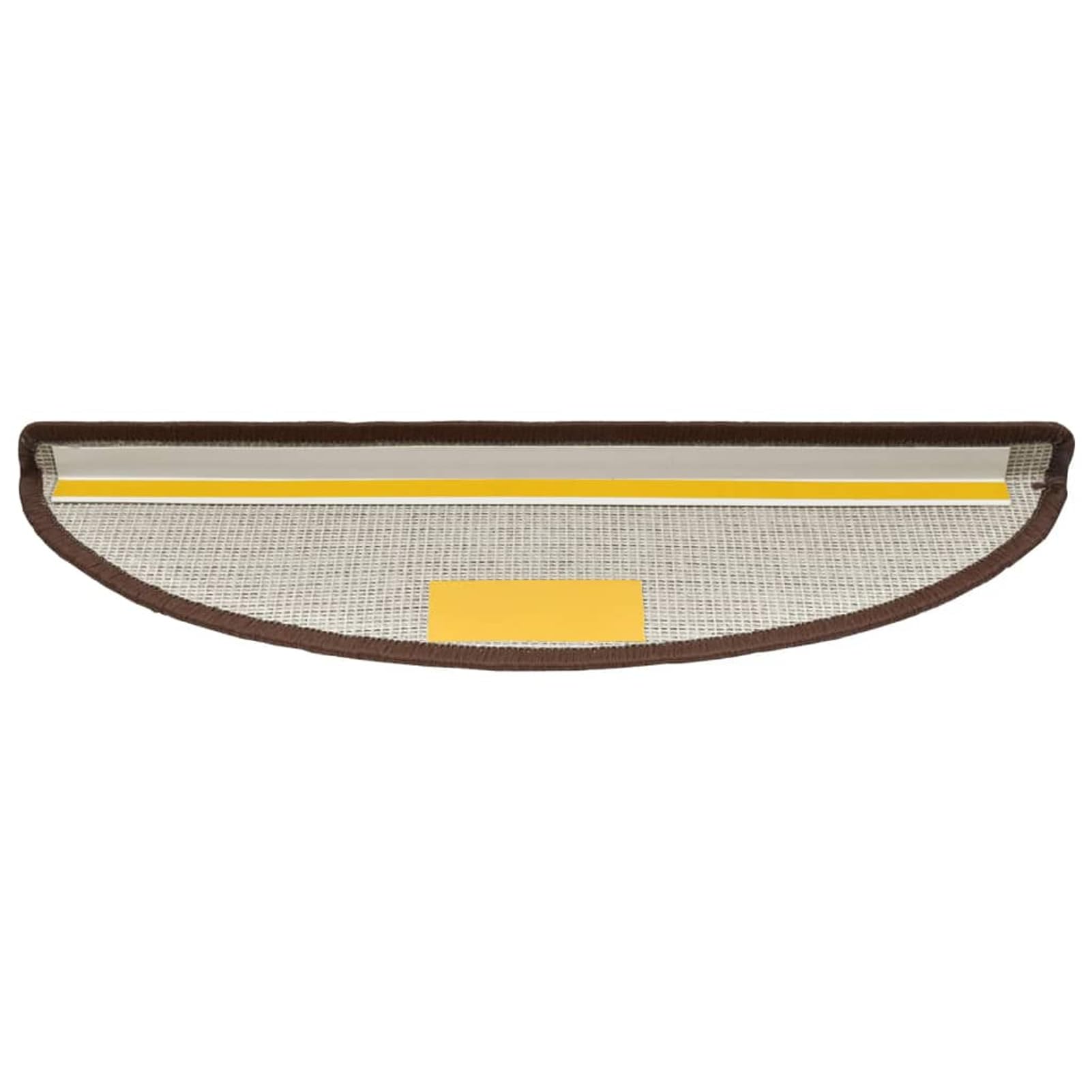 Tidyard Tapis d'escalier 15 pcs Marron café 56 x 17 x 3 cm, Tapis Escalier Tapis de Sécurité pour Sol Protection, Aînés et Animaux