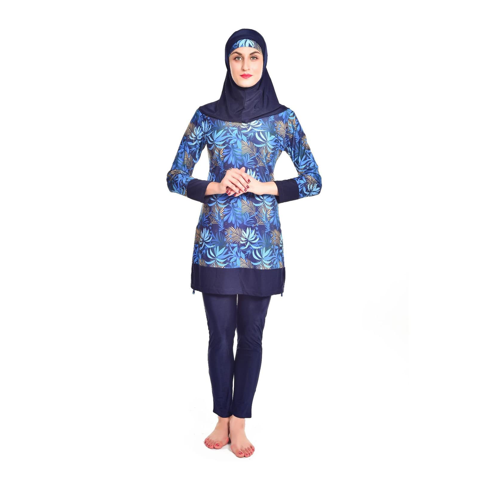 Moslim Badmode Vrouwen Bescheiden Patchwork Hijab Lange Mouwen Sport Badpak Islamitische Burkinis Wear Badpak kopen vanaf een prijs van 24 Moslim Badmode Vrouwen Bescheiden Patchwork Hijab Lange Mouwen Sport Badpak Islamitische Burkinis Wear Badpak kopen vanaf een prijs van 24