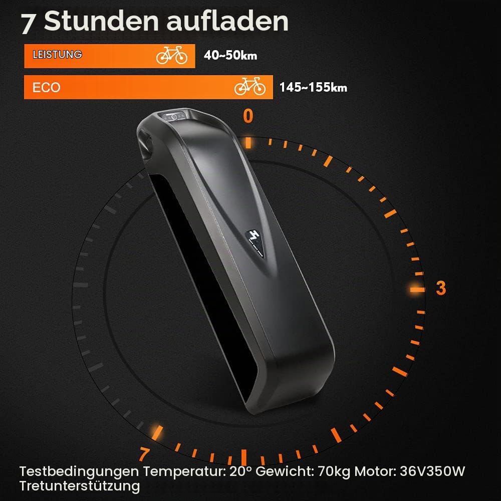 SEASON 36V Ebike Akku 13Ah 14.5Ah 15.6Ah 18Ah - Ebike Batterie passt für 750W / 500W / 250W für Elektrofahrrad Hailong Lithium-Ionen Akku 36V