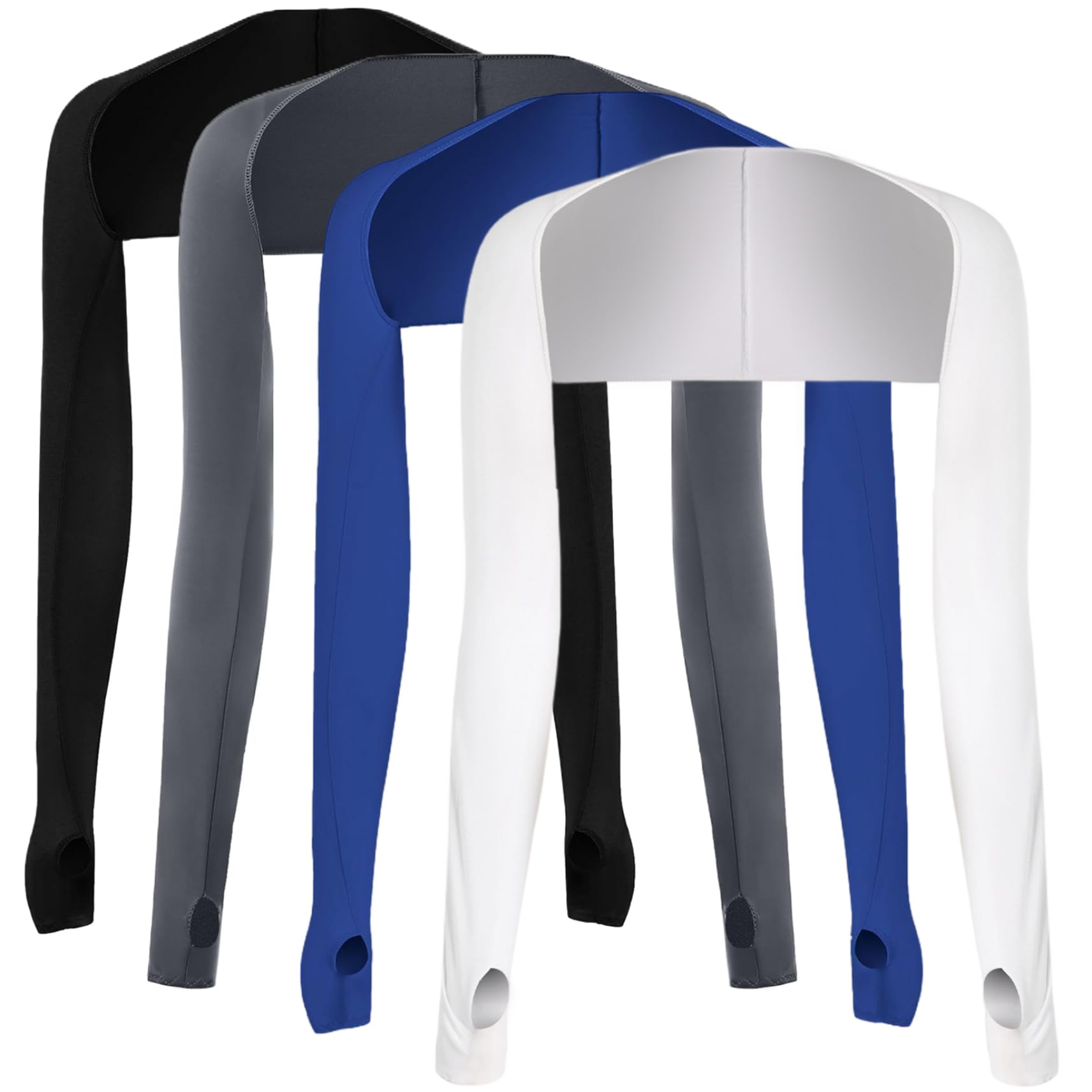 Pineeseatile 4Pcs Sleeves to Cover Arms for Women Cooling Shawl Arm Sleeves with Finger Hole for Cycling Driving Golf, 4 Colors