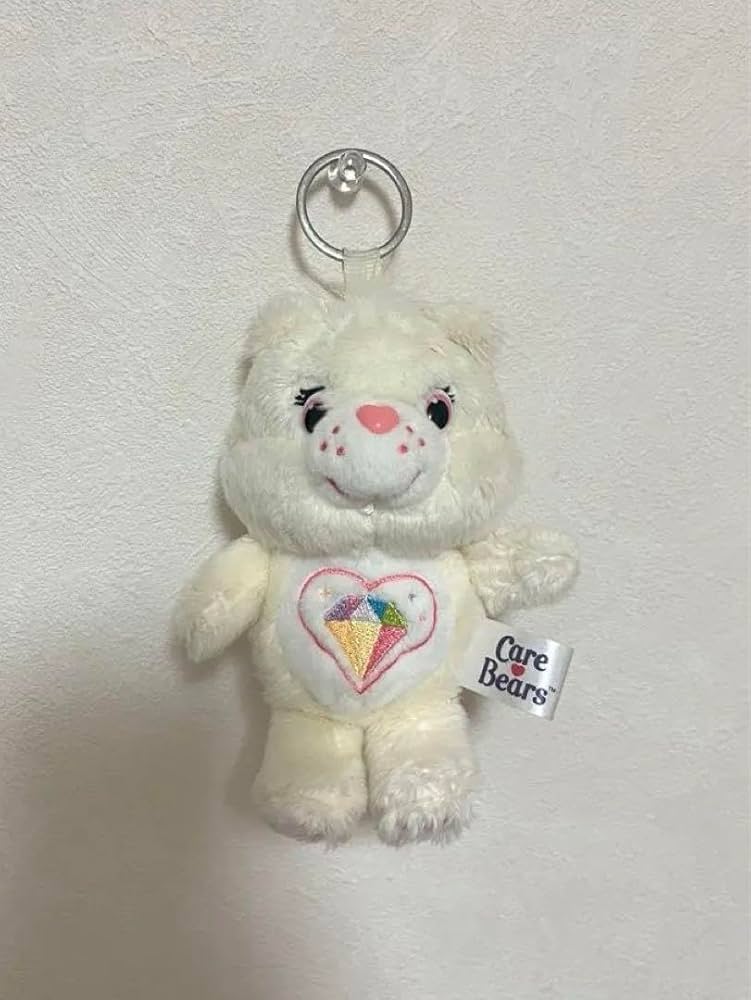 Amazon.co.jp: ケアベア 白 ぬいぐるみキーホルダー : おもちゃ