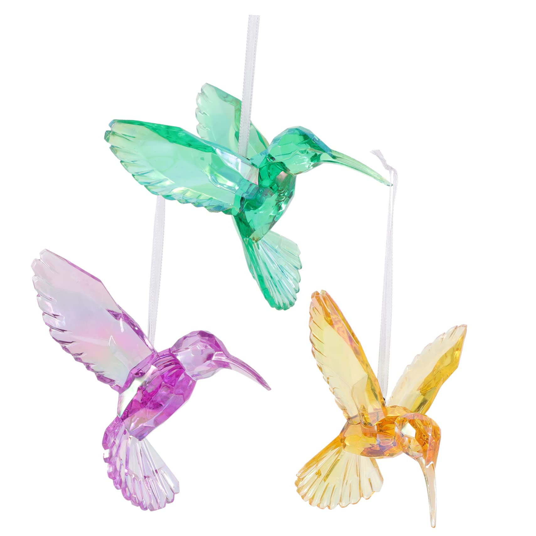 MAGICLULU Uccelli Acrilici 9 Pz Ciondolo Di Cristallo Pavone Ornamenti Di Colibrì Decorazione Di Uccelli Per La Casa Colibrì Appeso Arredamento Da Giardino Colibrì Figurine Di Colibrì Appese Acrilico