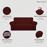 Vista 526 de Easy-Going - Funda elástica para sofá, 1 pieza, protector de muebles, suave, con parte inferior elástica, para niños, tela de jacquard de poliéster