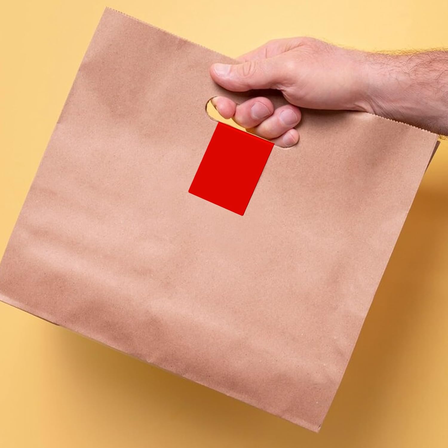 Red Color Coding Labels 2 × 4 Inches Rectangle Vinyl Self-Adhesive Stickers Waterproof Name Tags Removable Roll for Office School Home 500 PCS - Image 4