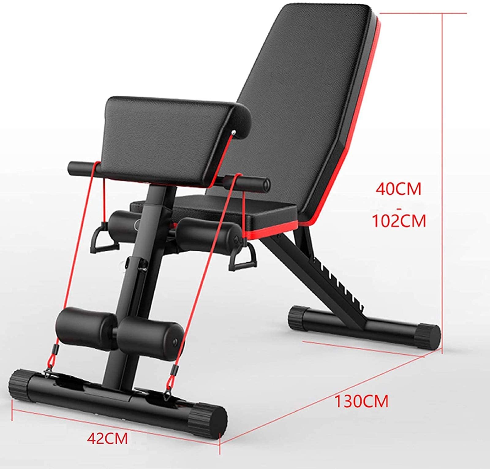 MObyat Panca Pesi Pieghevole,Panca con Manubri, Panche Fitness per Allenamento Regolabile Inclinazione, Manubri Pieghevoli Pesanti per Esercizi in Palestra A Casa, Carico Massimo 200Kg