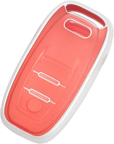 Miniatura 10 de TANGSEN Funda para llavero inteligente transparente azul esmerilado TPU cubierta plateada compatible con Audi A4 A5 A6 A7 A8 W12 Q5 híbrido R8 RS5