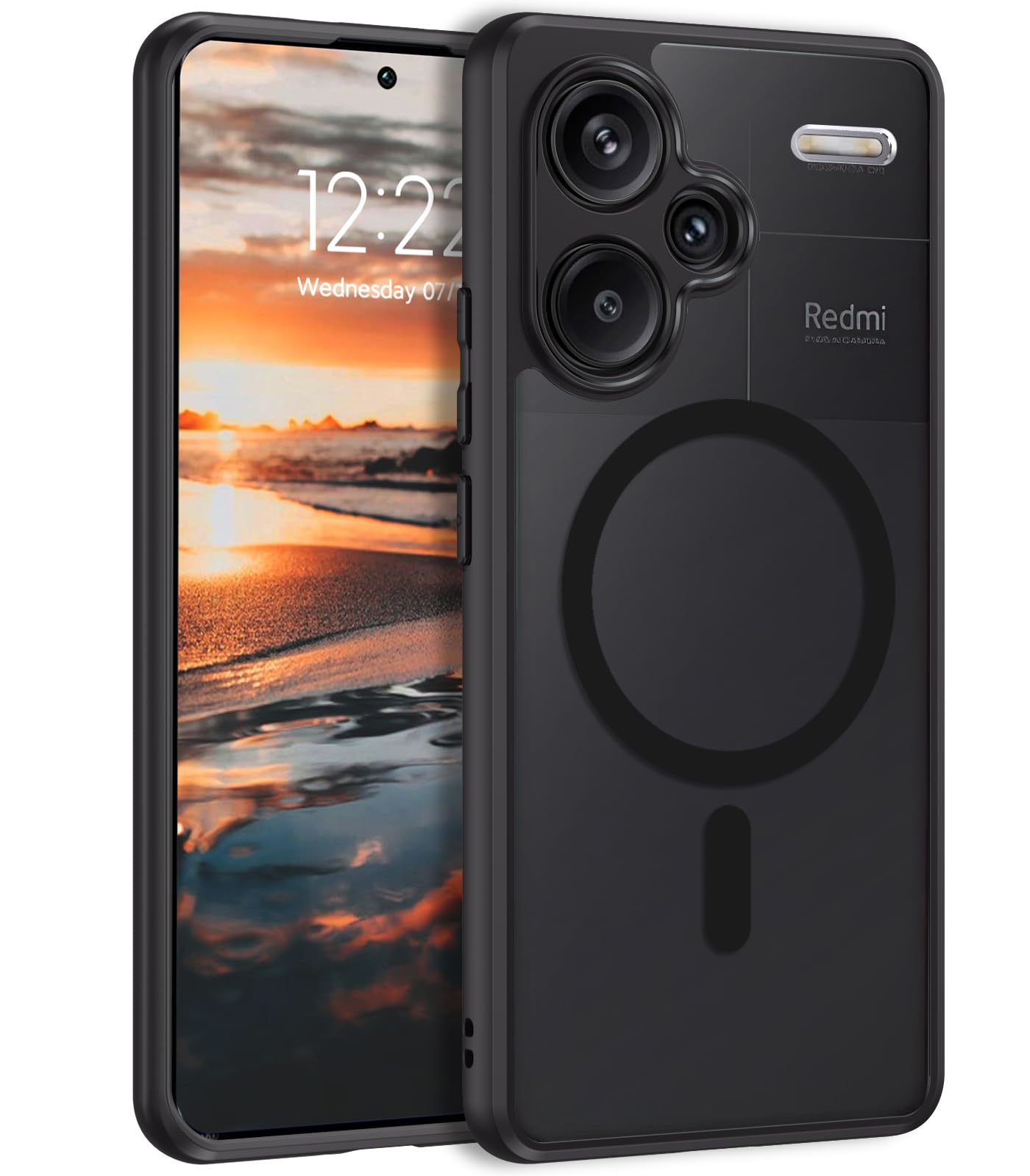 BENTOBEN Cover per Xiaomi Redmi Note 13 Pro Plus 5G Custodia Magnetica con Protezione Antiurto Completa,Retro opaco traslucido anti Graffi Morbido per la Pelle Cover Xiaomi Redmi Note 13 Pro+ 5G