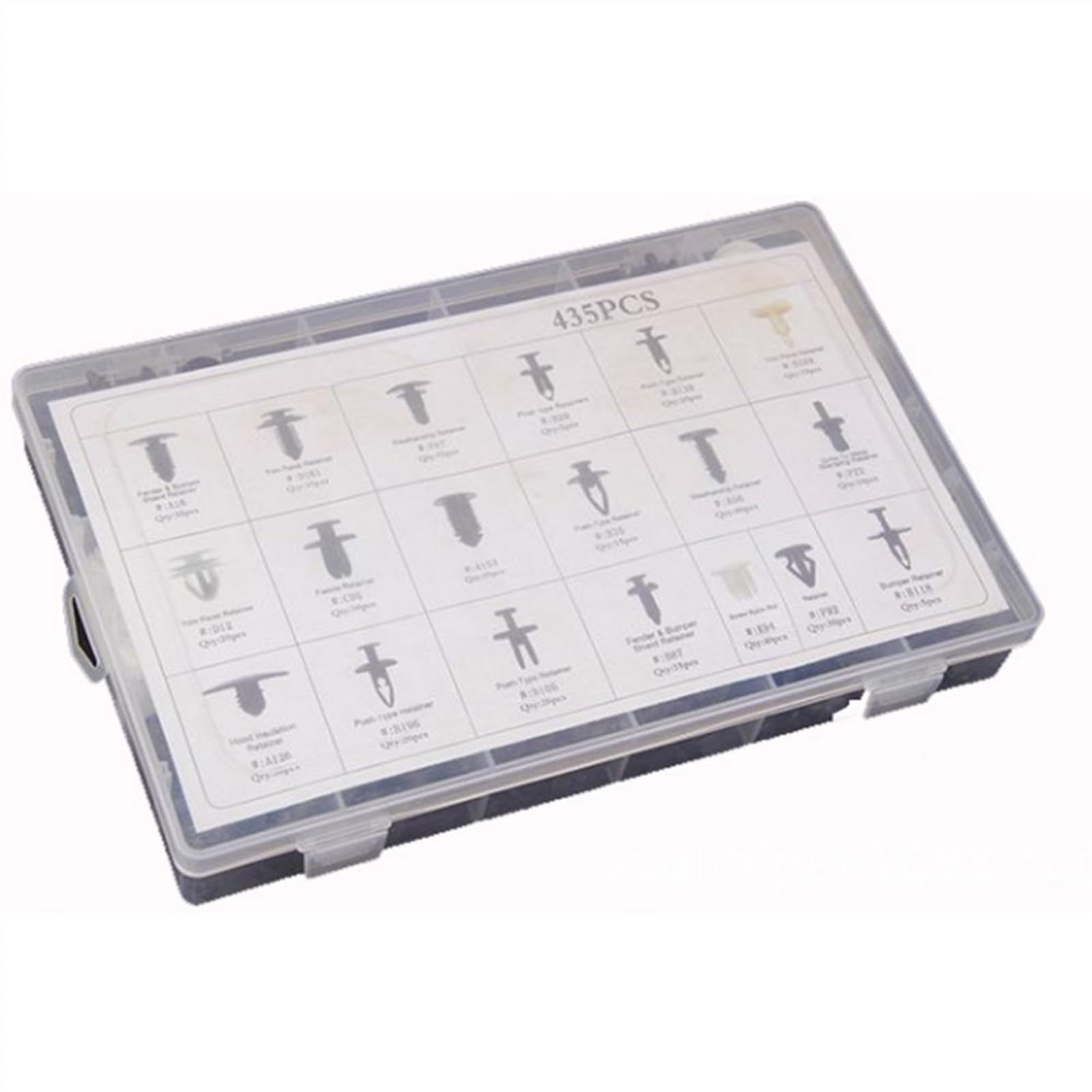 Viti e accessori Clip Per Auto Da 435 Pezzi Di Fissaggio Per Universali Bottoni Push-in In Plastica Per Corpo In Scatola
