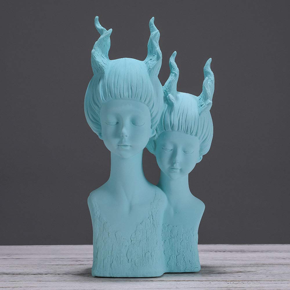 Petite statue blottie bleue pour étagère et salon design chaleureux