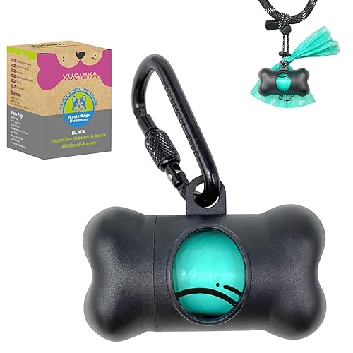 Dog Poop Pickup Bags Holder Dispenser with Standard-Sized Leak-Proof Scented