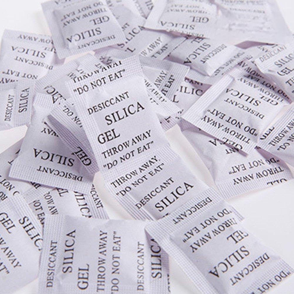 Tookie Silica Gel Sachets, 200 Pack x 1g Multi-Purpose Drying Bags, Moisture Absorber, Dehumidifier, Mould, Odours