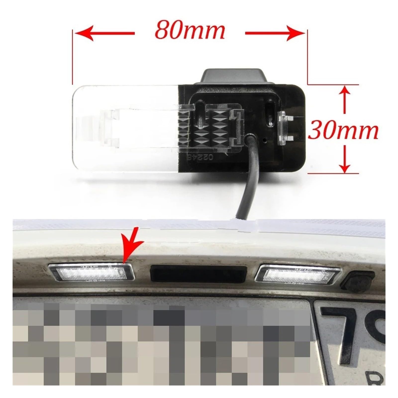Cámara Trasera Cámara Visión Trasera CCD HD AHD con Ojo para Smart para Fortwo W450 W451 1999-2014 ED Monitor Aparcamiento Marcha Atrás(B150 CVBS 680x480)