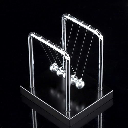 Miniatura 7 de Newton's Cradle - Bolas de equilibrio de juguete, bolas de péndulo de ciencia de la física, kits educativos, juguete divertido de escritorio, regalo