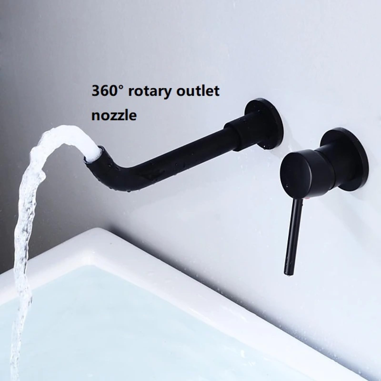 Material De Cobre Grifo De Lavabo Frío Y Caliente Empotrado Oculto En La Pared Enterrada En La Pared Pintura De Doble Orificio Cuerpo Unido Chapado En Oro Cuerpo Dividido Marrón