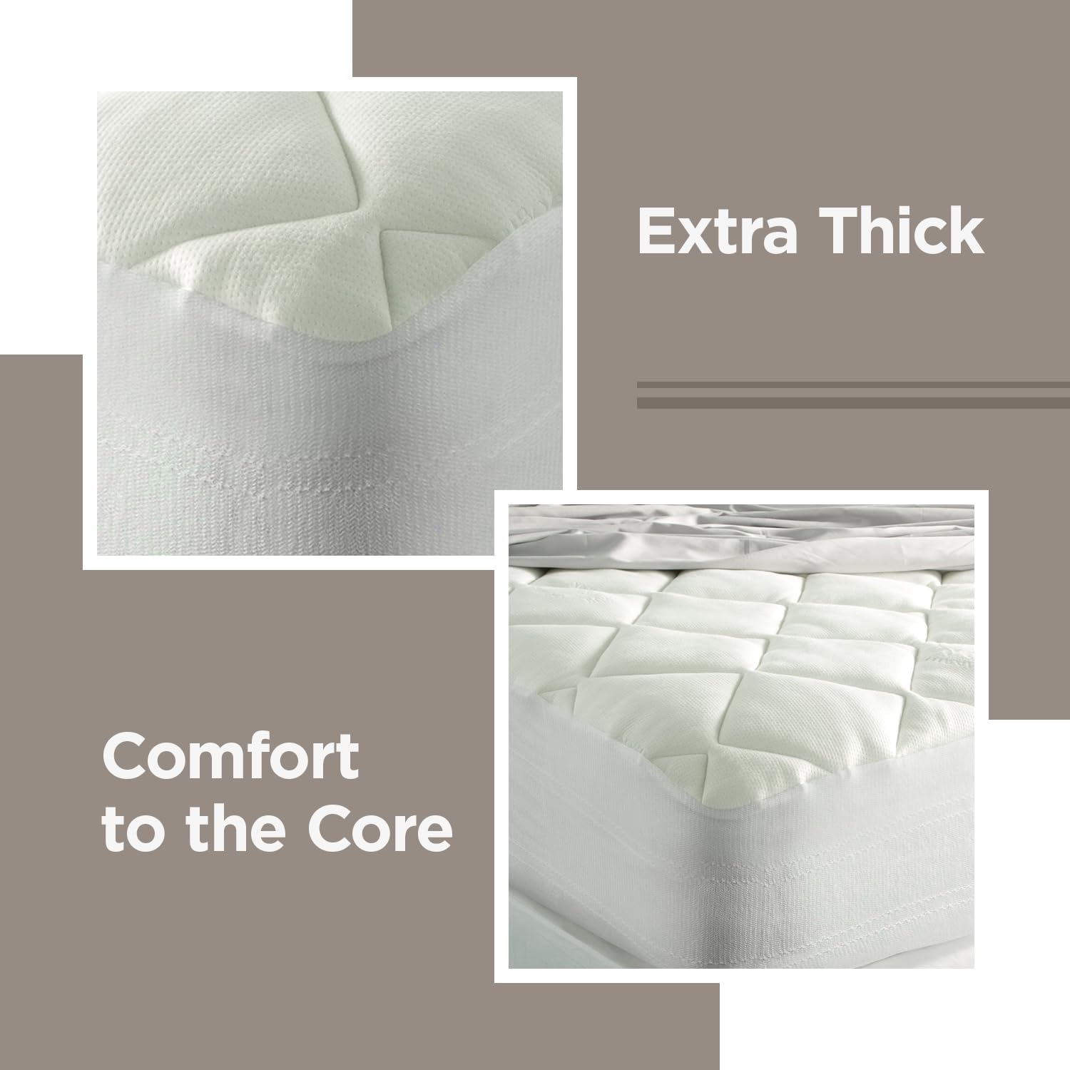 Spa Luxury Cool Touch Bamboo Plush Top Dorm Mattress Pad - Twin XL 39 x 80 by Spa Luxury
