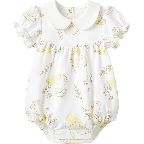 Baby Girls Boys Bodysuit Super Soft Cotton Smocked Bubble 0-24 Months