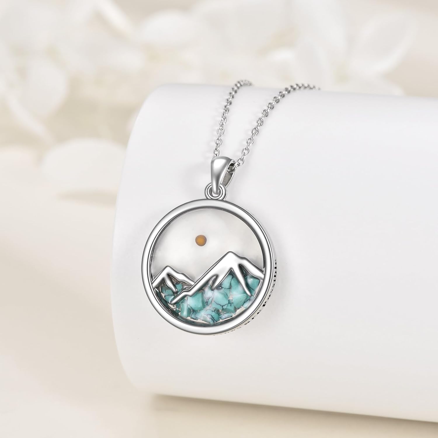 YFN Christian Faith Mountains Necklace Mustard Seed Necklaces Mountain Jewelry 925 Sterling Silver Mountain Pendant Jewelry Gifts for Women Girls - Image 5