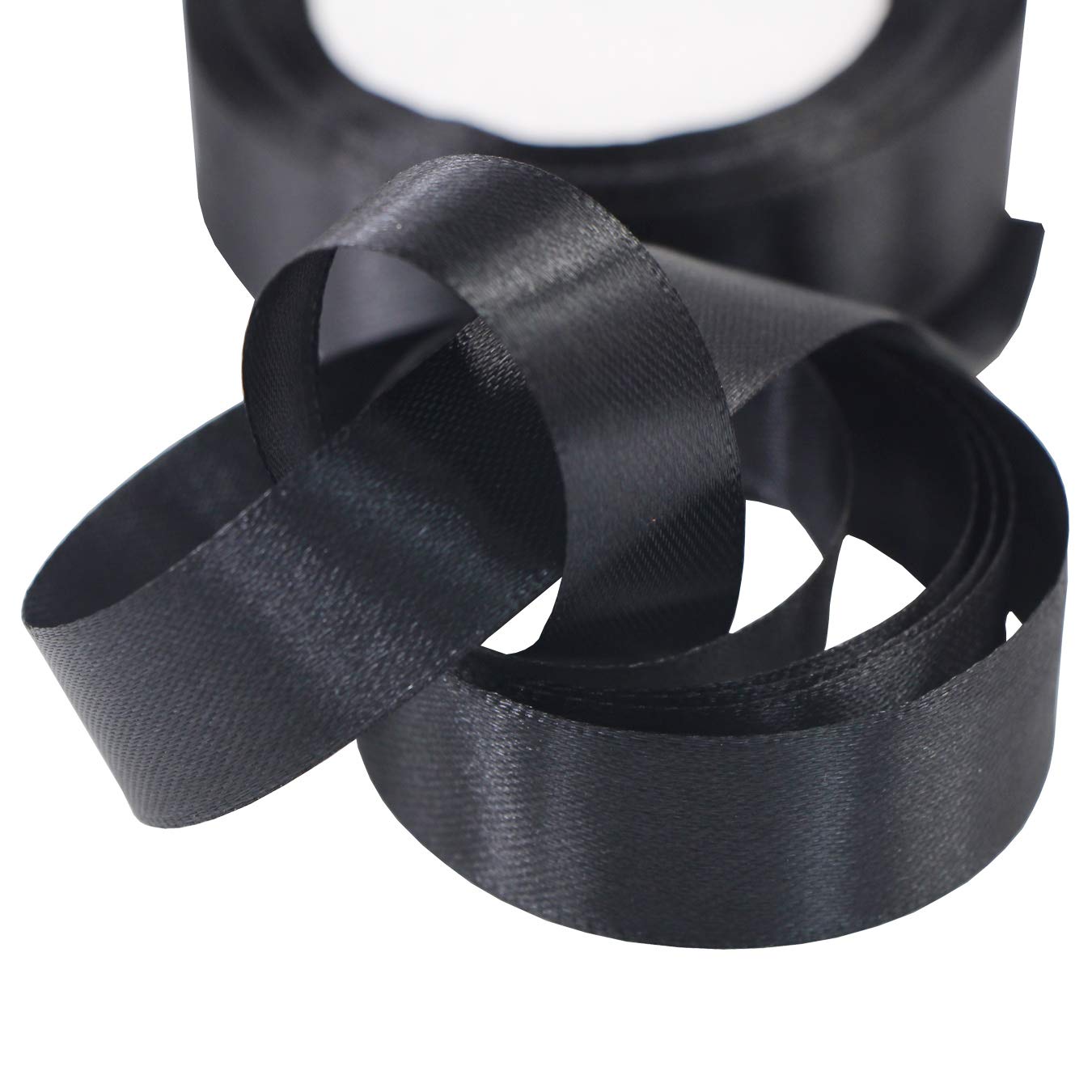 Ruban Bleu Marine Ruban Satin Bleu 2,5cm X 22m - DIY Déco Cadeau Mariage, Noël, Emballage & Création Artisanale (3 Rouleaux) Ruban Bleu Satin