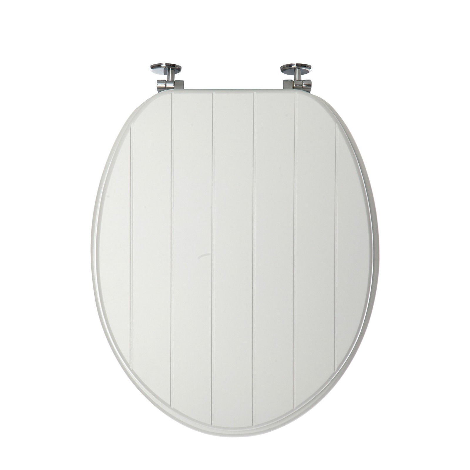 Sabichi White O' So Eezy Toilet Seat Wooden Tongue And Groove