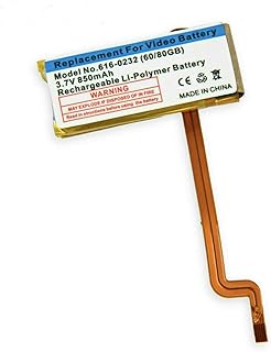 850mAh Replacement Battery for iPod 5th gen Video 60GB 80GB Classic 6th 160GB Thick