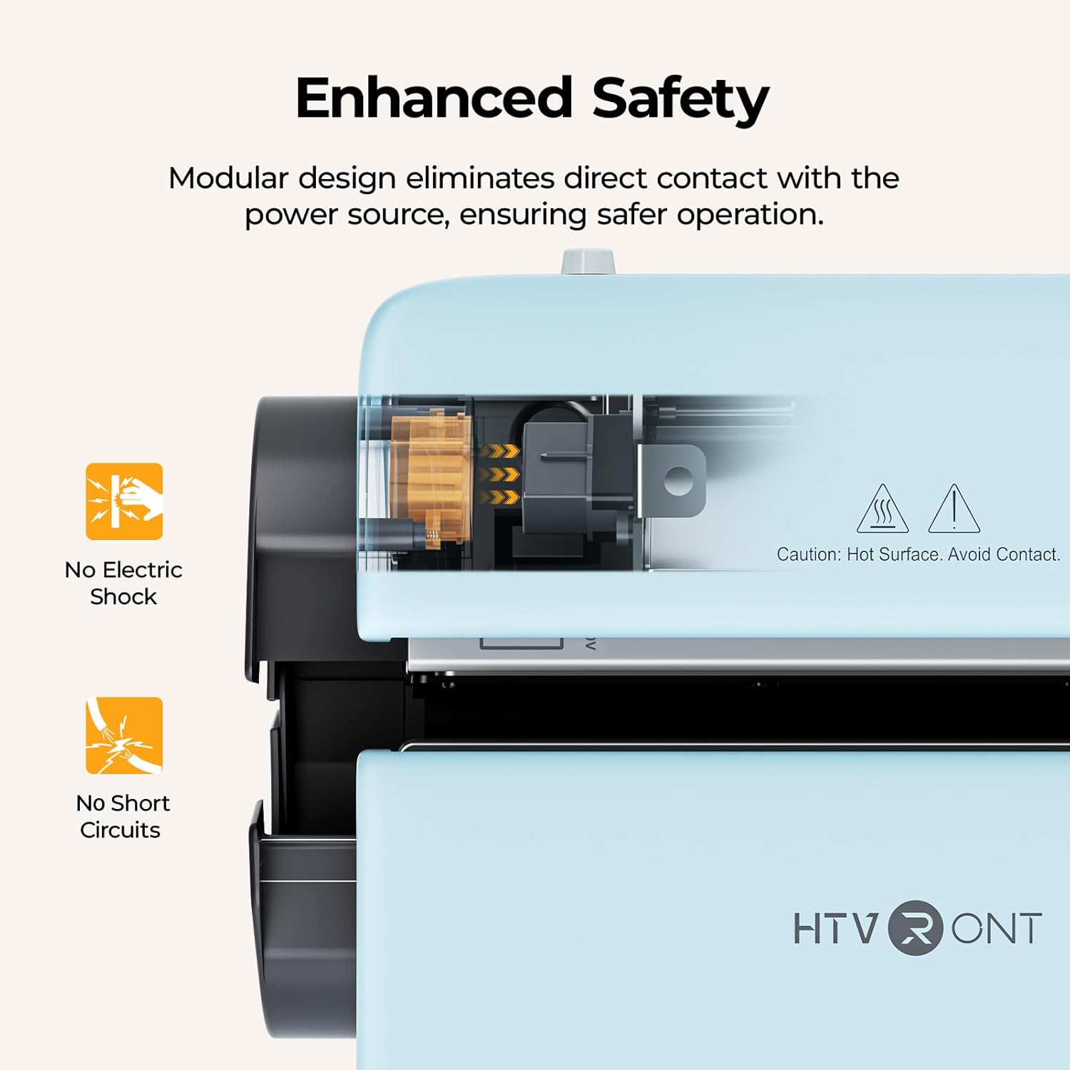 HTVRONT Tumbler Heat Press Attachment for A200H Machine- Full Cup Heat Press for 15-30 OZ Straight Tumblers, Install and Replace in Seconds