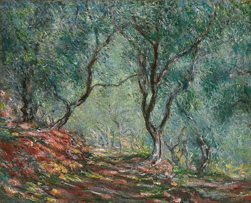 Tableau Monet Oliviers Moreno décoration salon 60x90cm