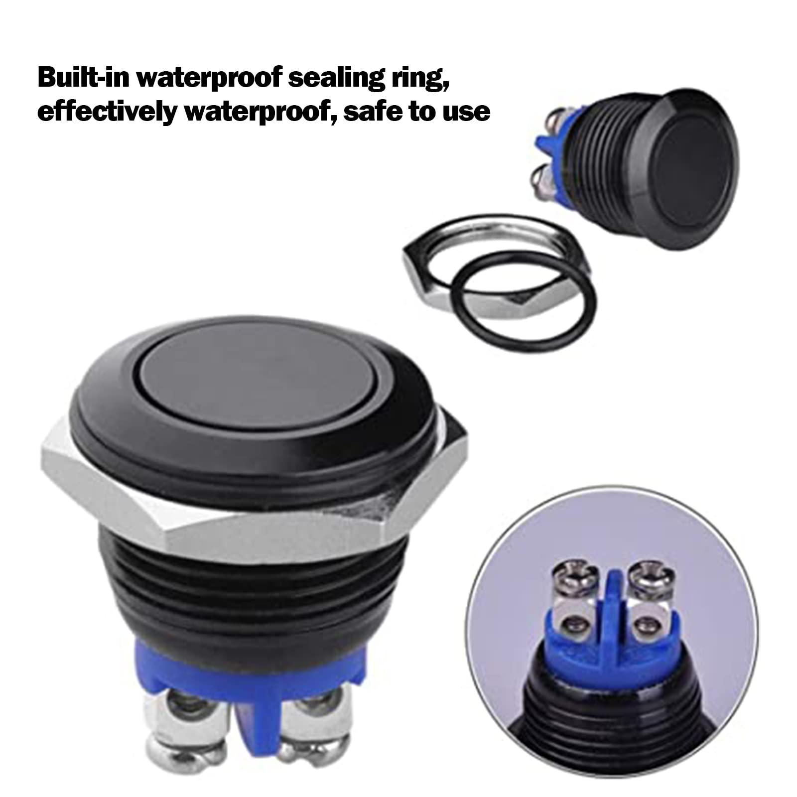 Interruttore Moto Manubrio Montaggio Clacson Faro Freno Stroboscopico Pulsante Interruttore Momentaneo Interruttore In Alluminio Moto - Foto 12