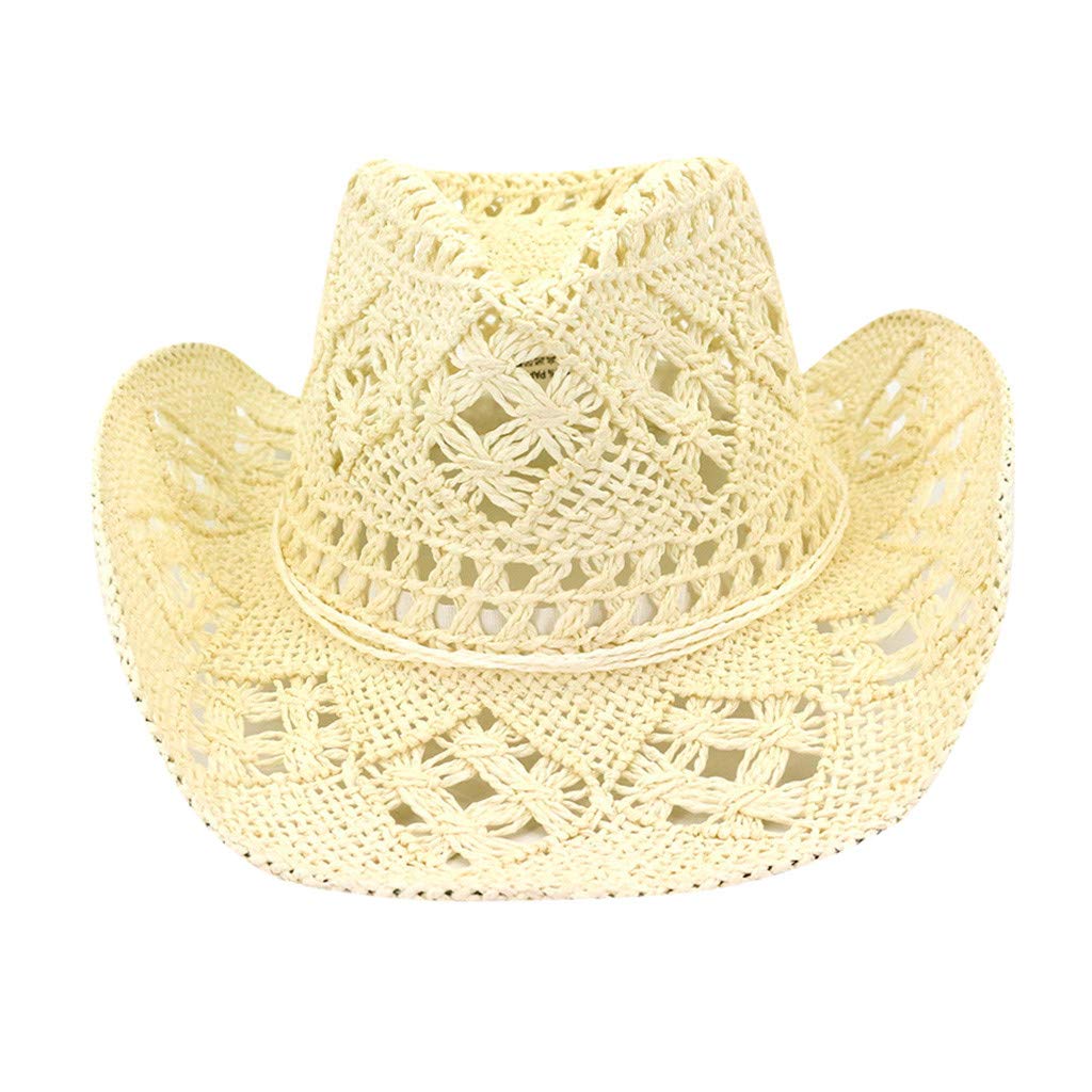 Dinglong Gorro Verano Fashion Lady Foldable Casual Cap Wide Sun Sombrero de Paja para Mujeres y Hombres Gorro Verano