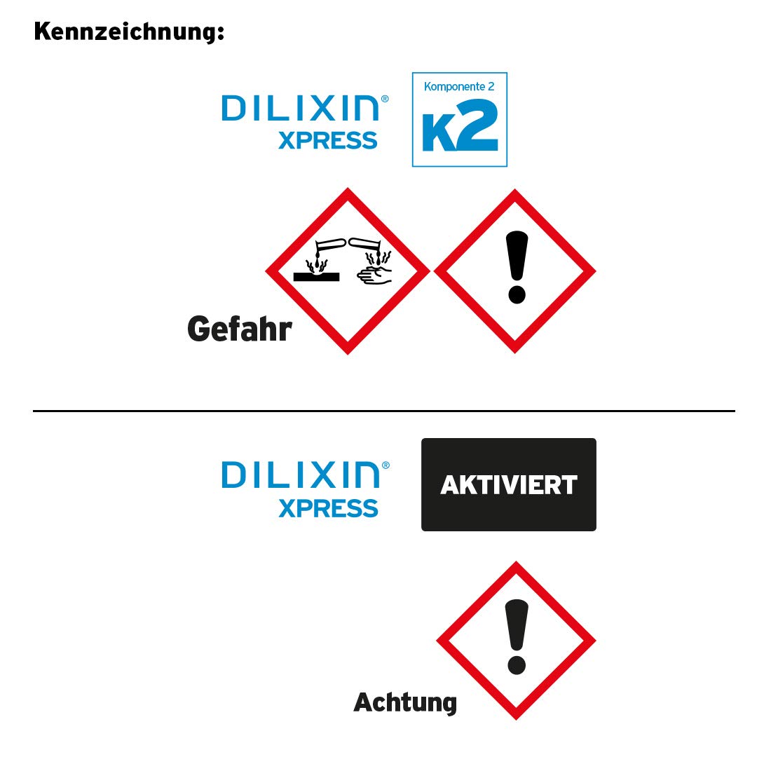 XPRESS 5 Liter, Legionellenbekämpfung, Desinfektion von Trinkwasser, Chlordioxid 0,3% ig, Wirksamkeitstest nach DIN EN 13623, 1276 und 1650, inkl. Entgasungsverschluss