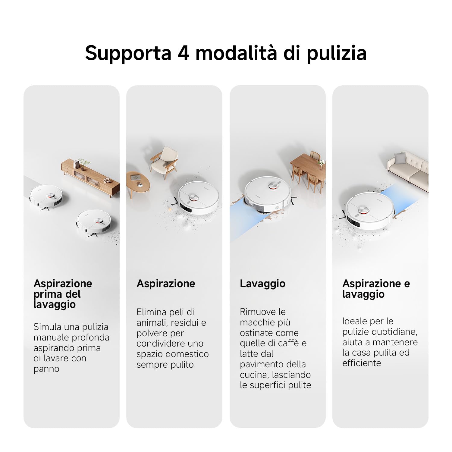 XIAOMI Robot Vacuum S40 Pro, aspirapolvere robotico intelligente e mocio, spazzole laterali autoestensibili, aspirazione 15000 Pa, pavimento duro e tappeto, telecomando tramite app