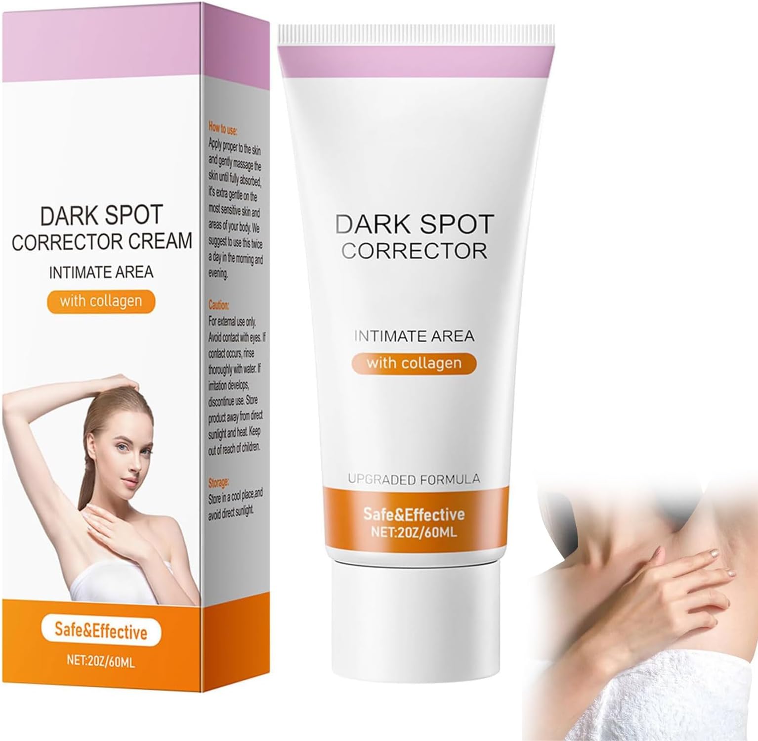 Underarm Whitening Cream,Whitening Cream,Skin Lightening Cream,Armpit Whitening Cream,Underarm Lightening Cream,Skin Whitening Cream for Knees,Lightening Cream for Knees & Elbows & Leg,60 ml
